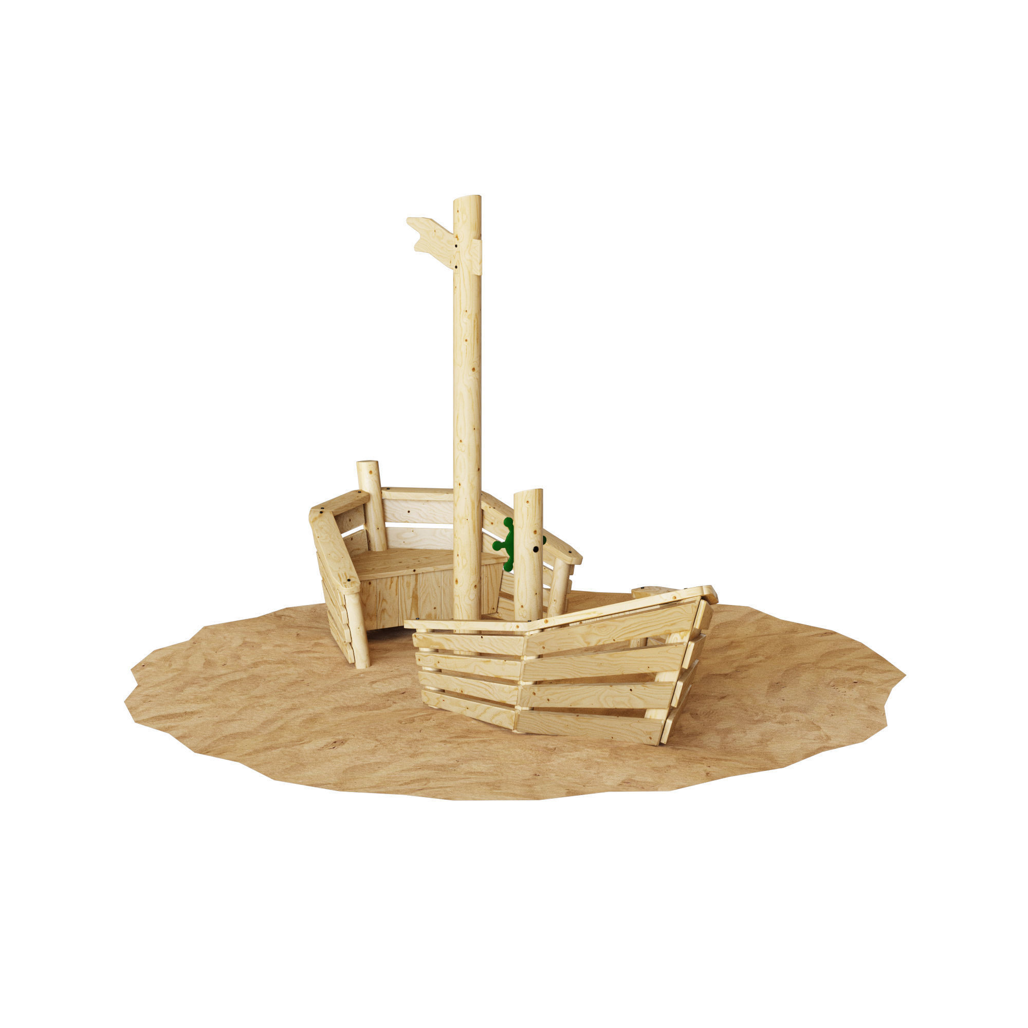 Small ship without floor 3D model_6