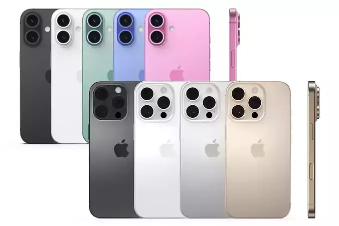 Apple iPhone 16 collection 2024 3D model