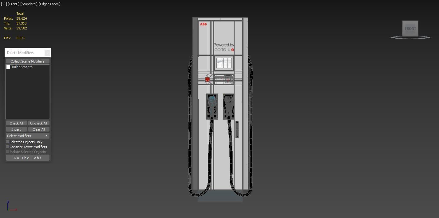 ABB Terra 124 CC EV Charger Station 3D model_4