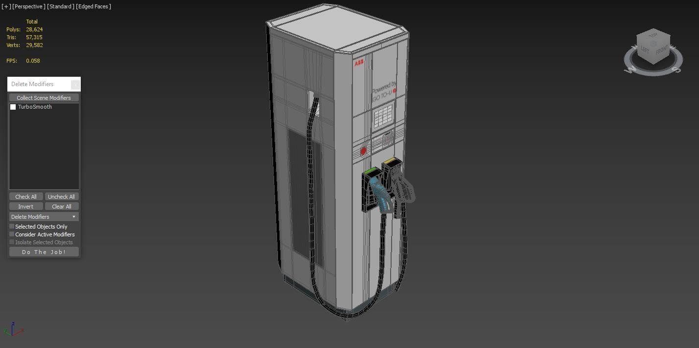 ABB Terra 124 CC EV Charger Station 3D model_5