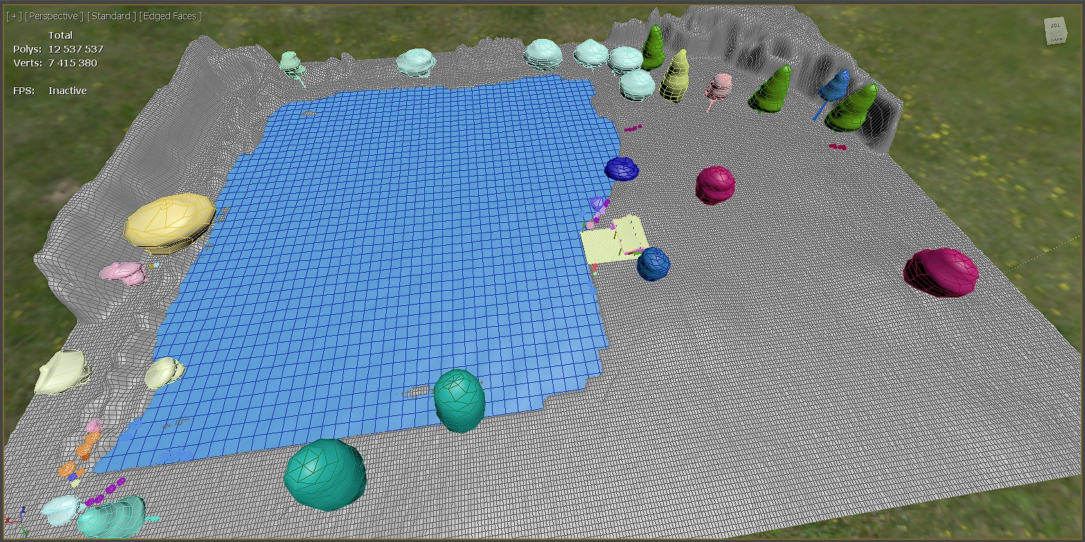 Small house with a lake  3D model_13