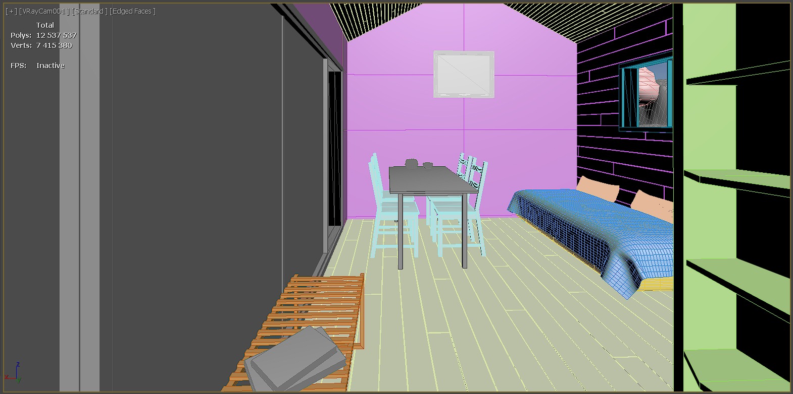 Small house with a lake  3D model_15