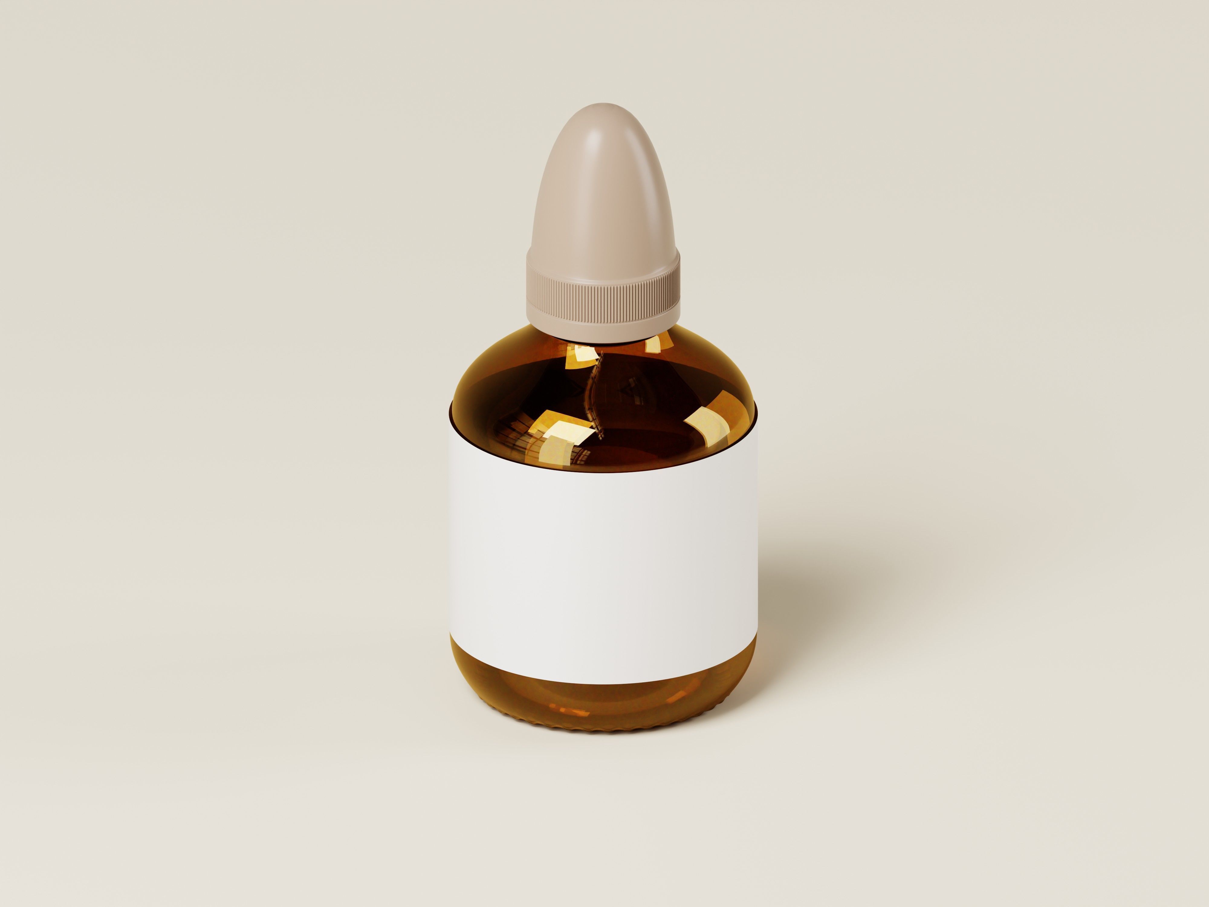 Good description for Amber Cosmetic Bottle 3D Model Buyer Low-poly 3D model_3