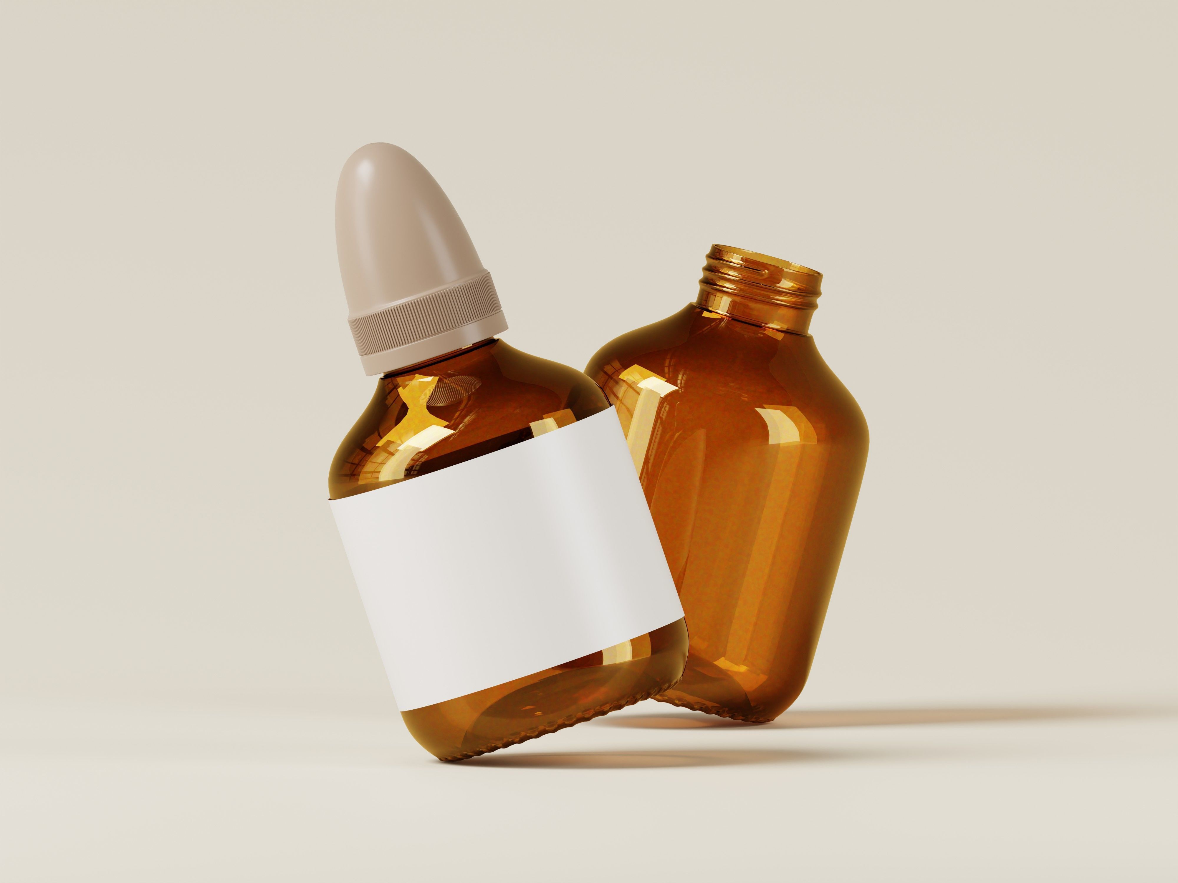 Good description for Amber Cosmetic Bottle 3D Model Buyer Low-poly 3D model_8