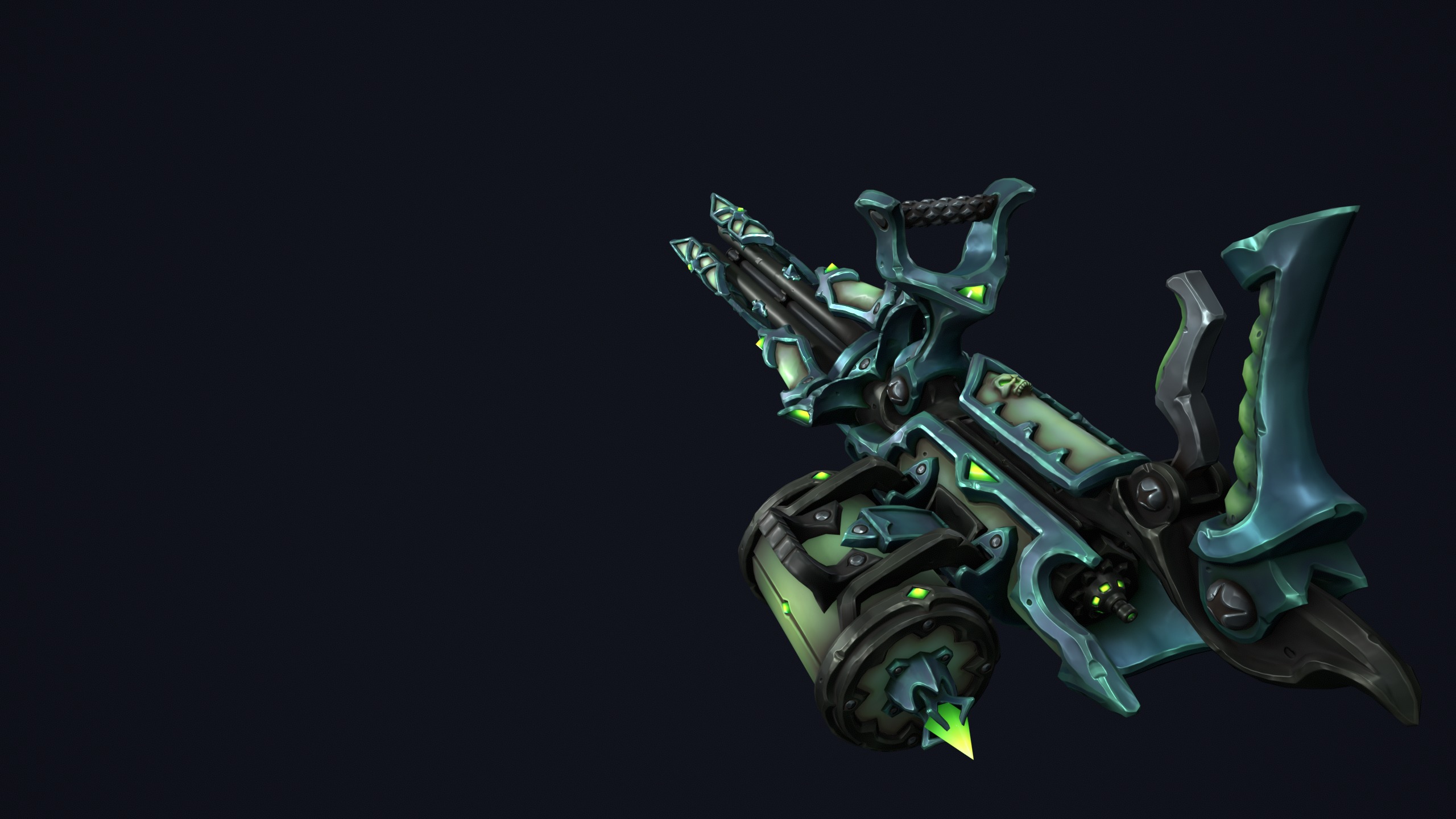 Undead minigun Low-poly 3D model_16