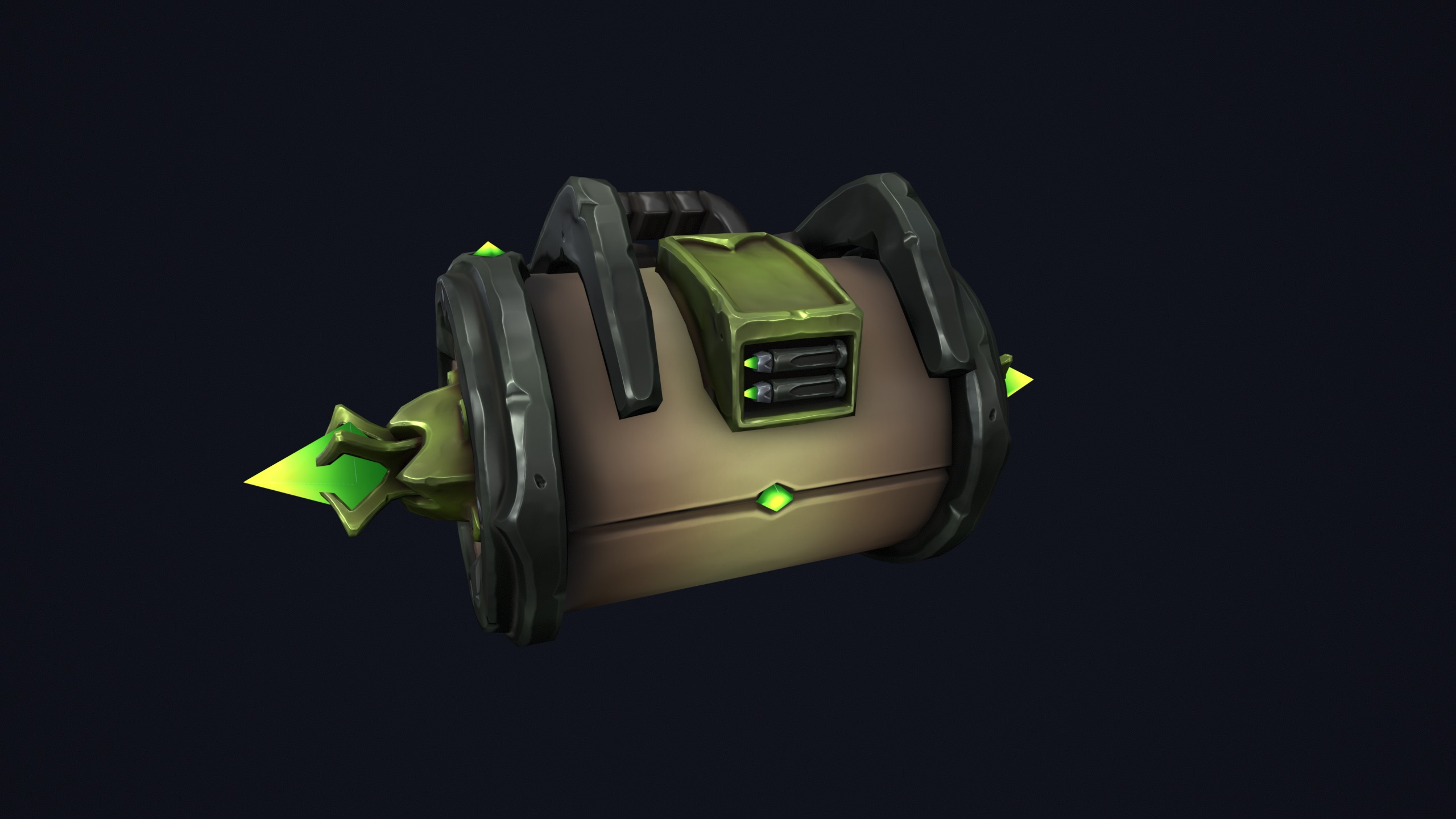 Undead minigun Low-poly 3D model_18