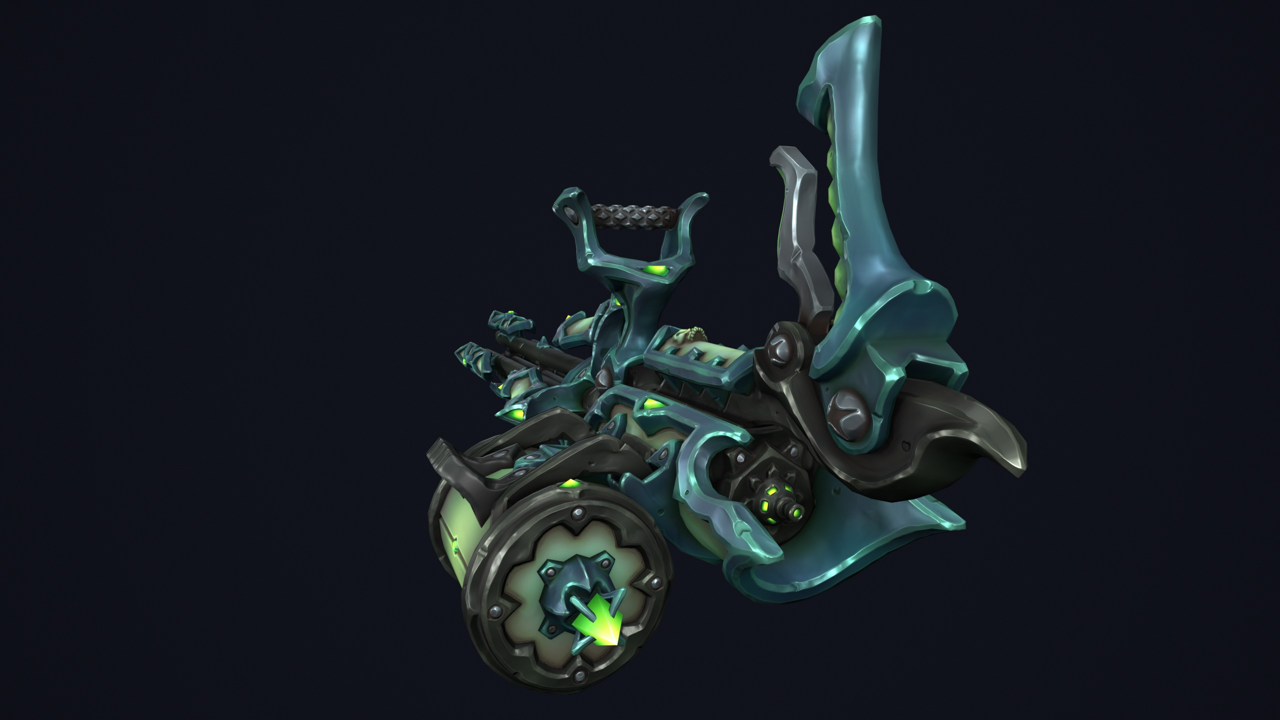 Undead minigun Low-poly 3D model_14