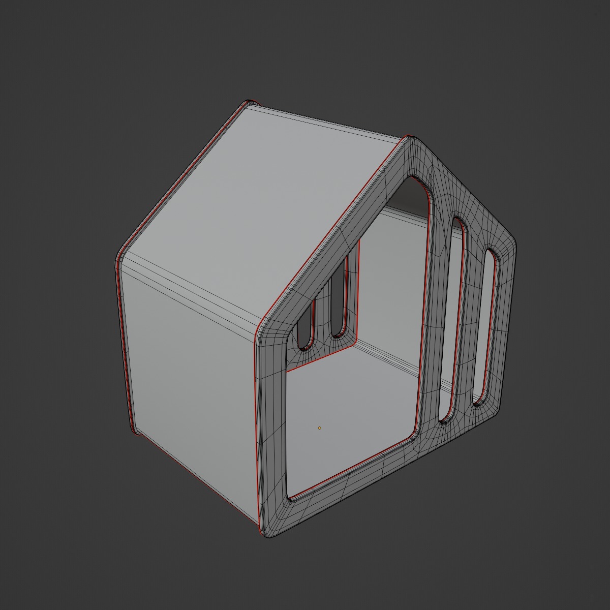 Wooden Doghouse 03 3D model_9