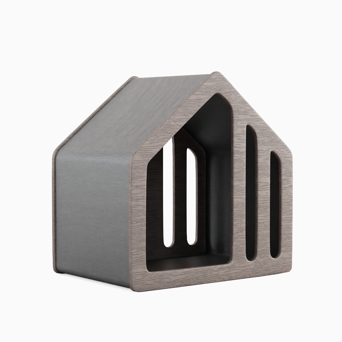 Wooden Doghouse 03 3D model_2
