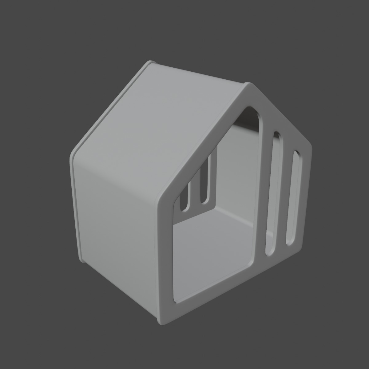 Wooden Doghouse 03 3D model_8