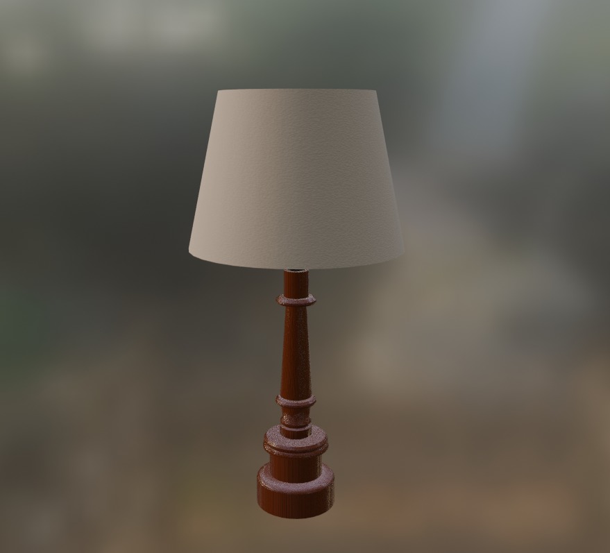 Table lamp Low-poly 3D model_3