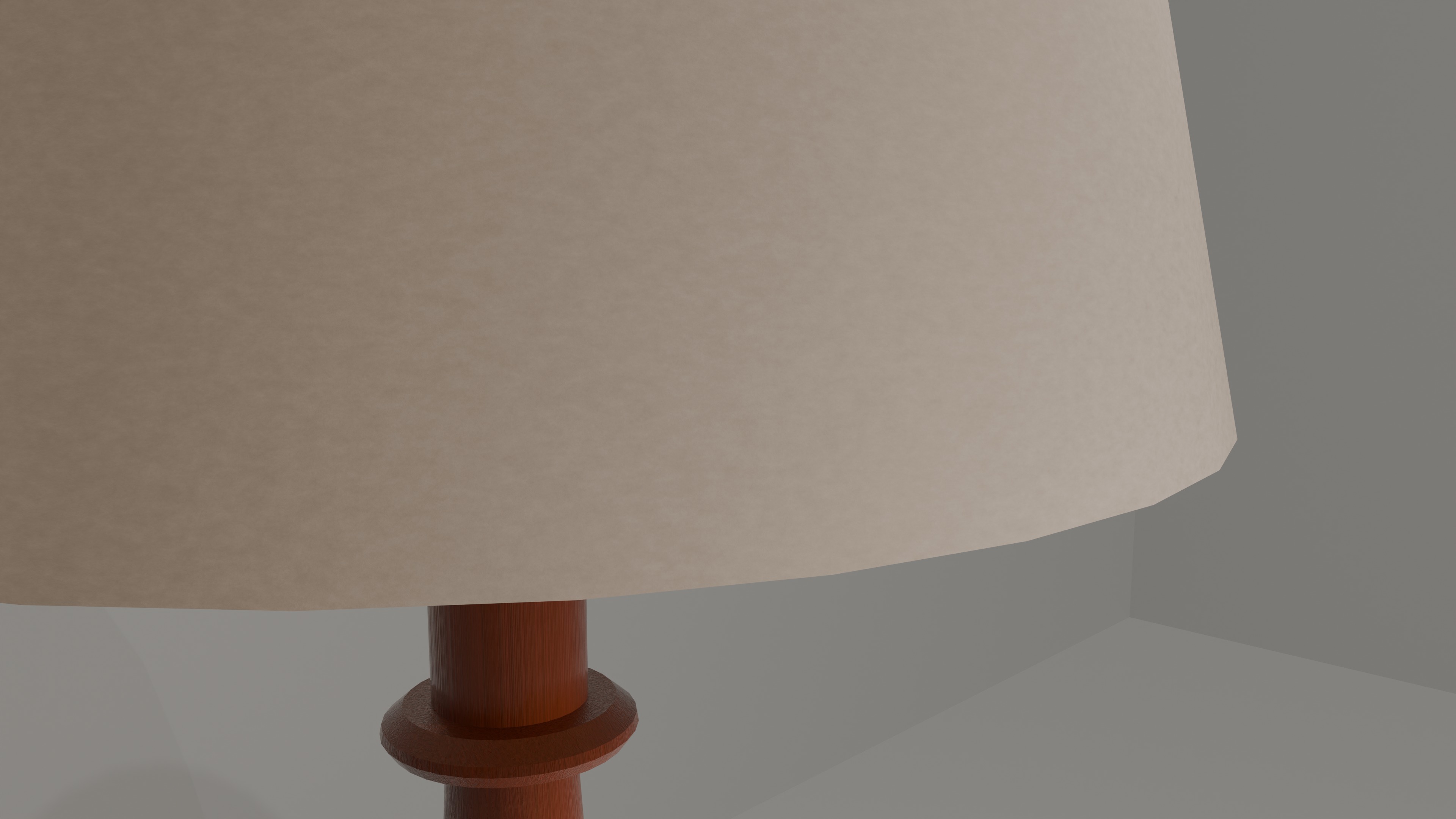 Table lamp Low-poly 3D model_2