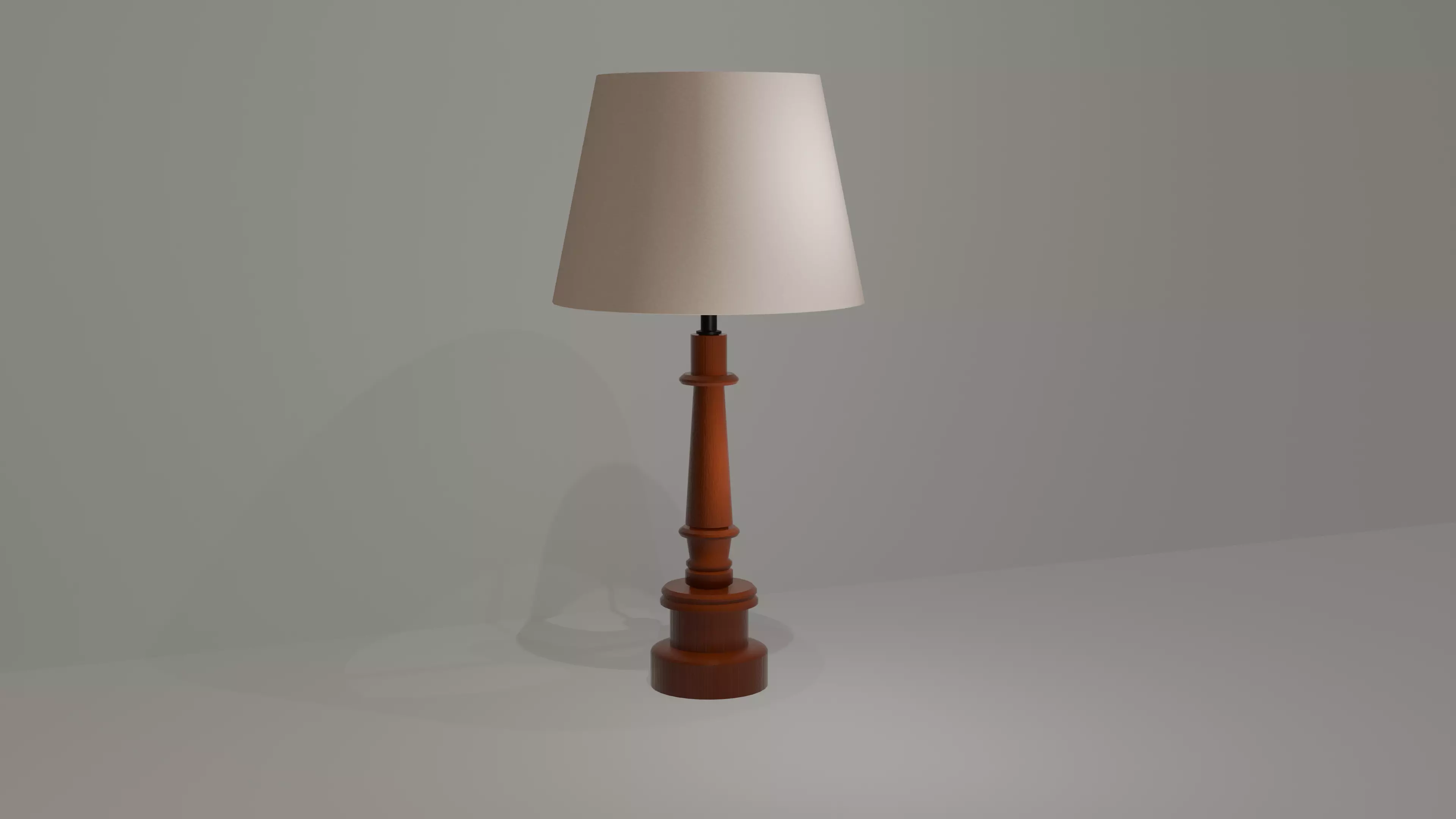 Table lamp Low-poly 3D model_0