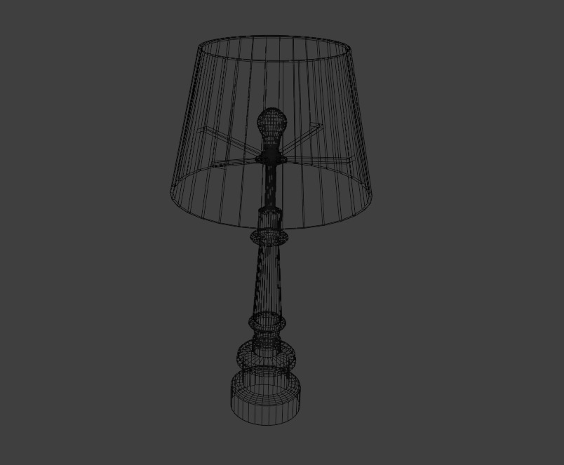 Table lamp Low-poly 3D model_7