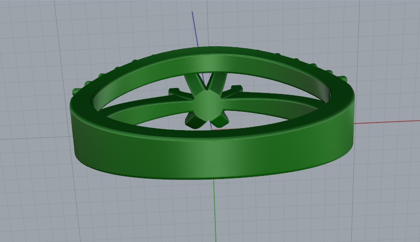 Double ring N011097 3D print model_4