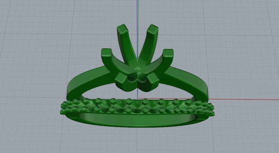 Double ring N011097 3D print model_2