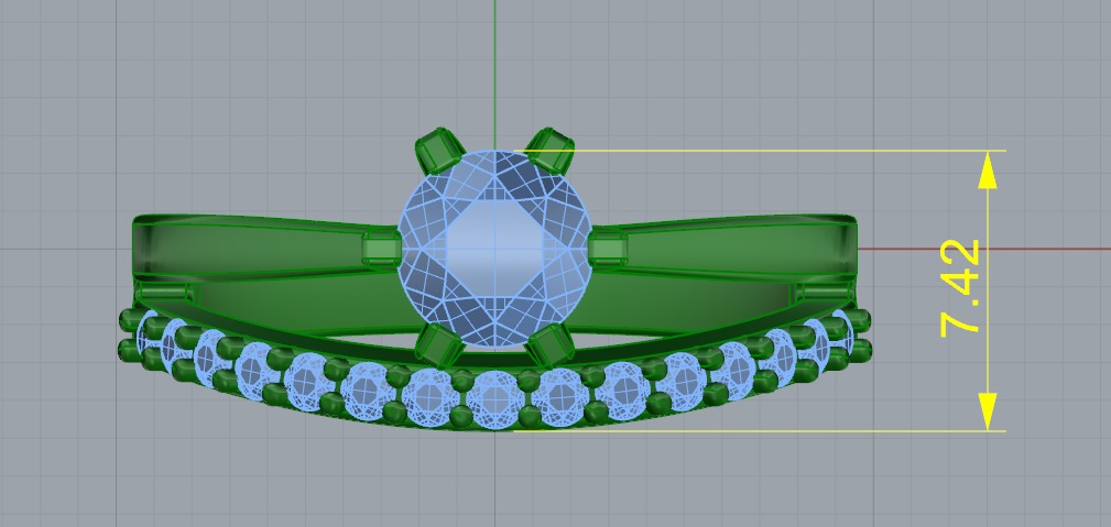Double ring N011097 3D print model_7