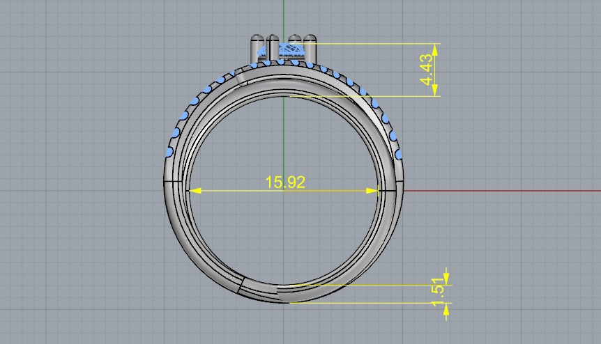 Ring N011092 3D print model_5