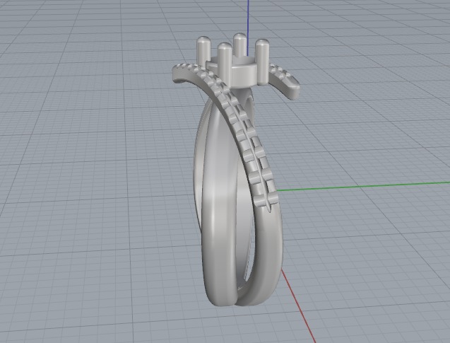 Ring N011092 3D print model_3