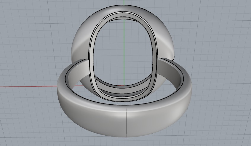 Ring N011090 3D print model_5