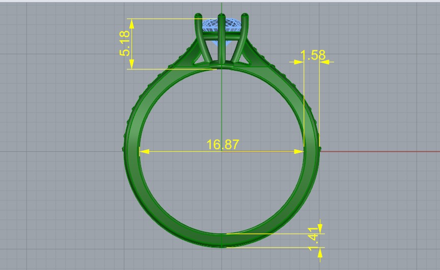 Soliter ring N011064 3D print model_6