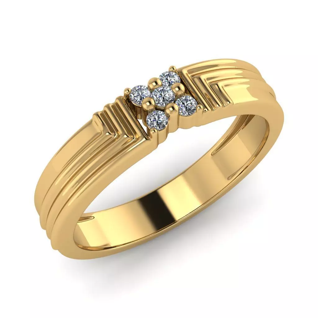 light weight gold diamond rings-C111116SKCH2026000-wt-5-10 3D print model