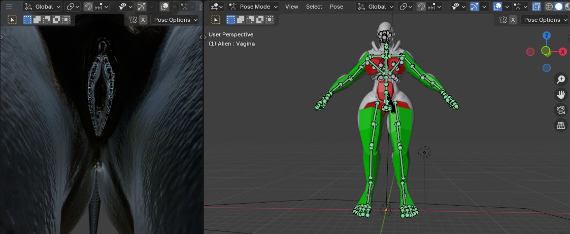 Aliens - 2 Low-poly 3D model_1