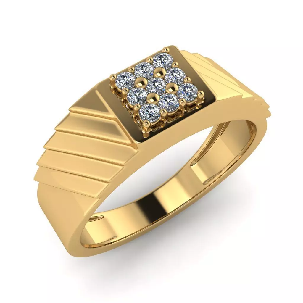 light weight gold diamond rings-C111116SKCH2026001-wt-5-10 3D print model