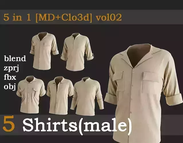 5 Shirts for men vol02