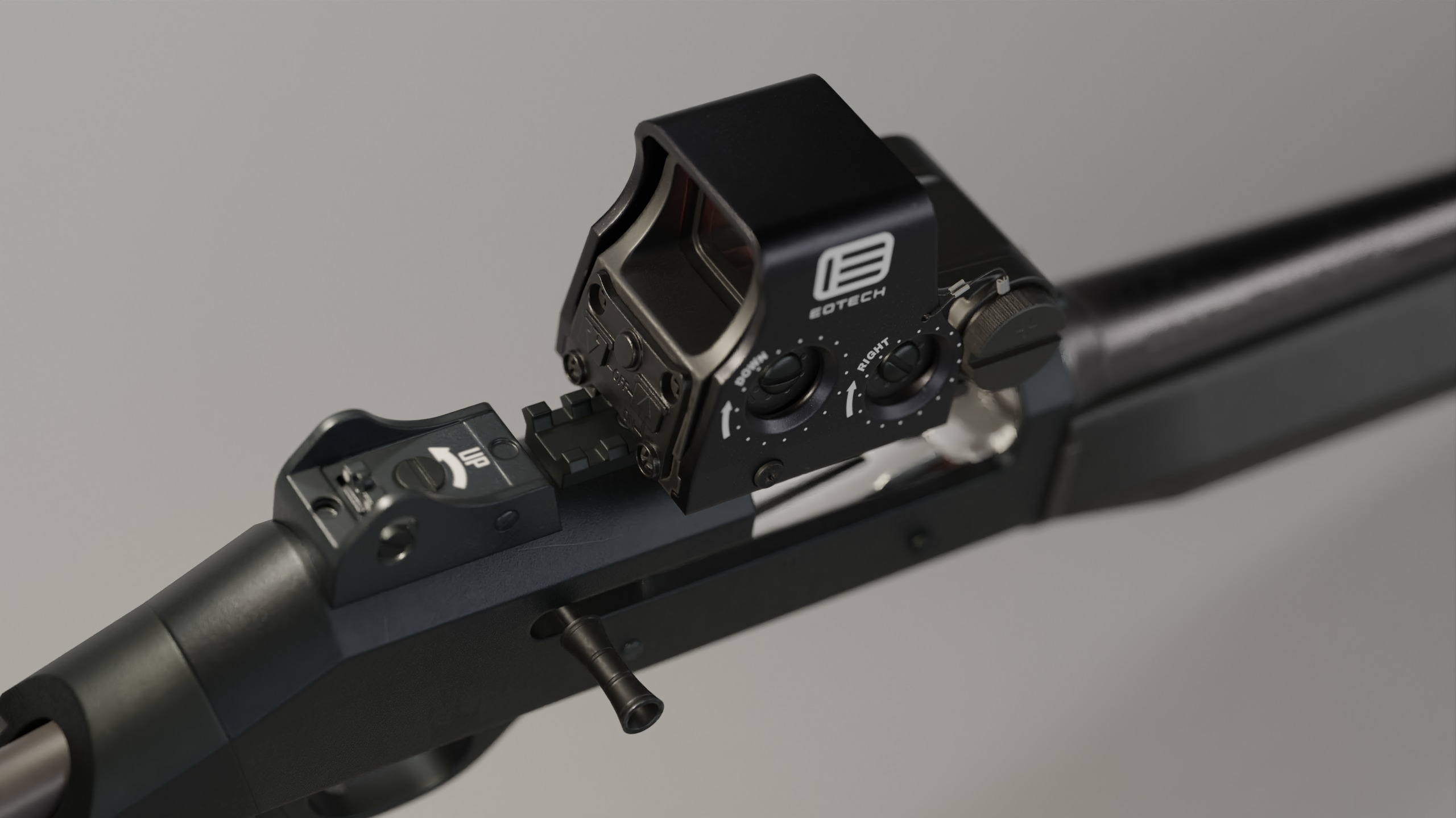 Benelli M4 Low-poly 3D model_9