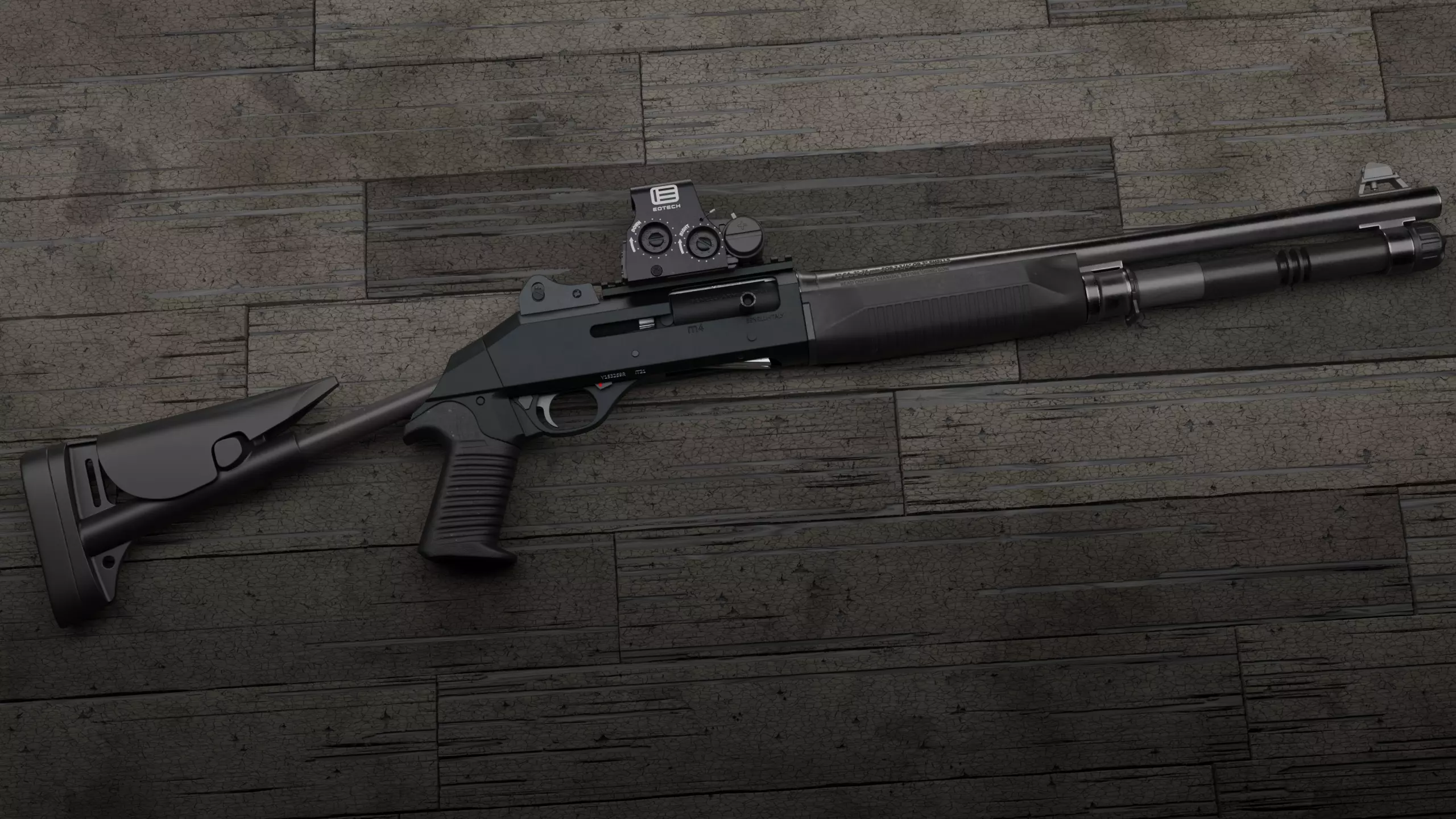 Benelli M4 Low-poly 3D model_0