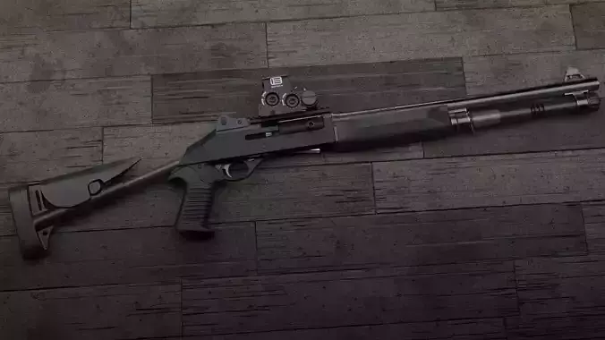 Benelli M4 Low-poly 3D model