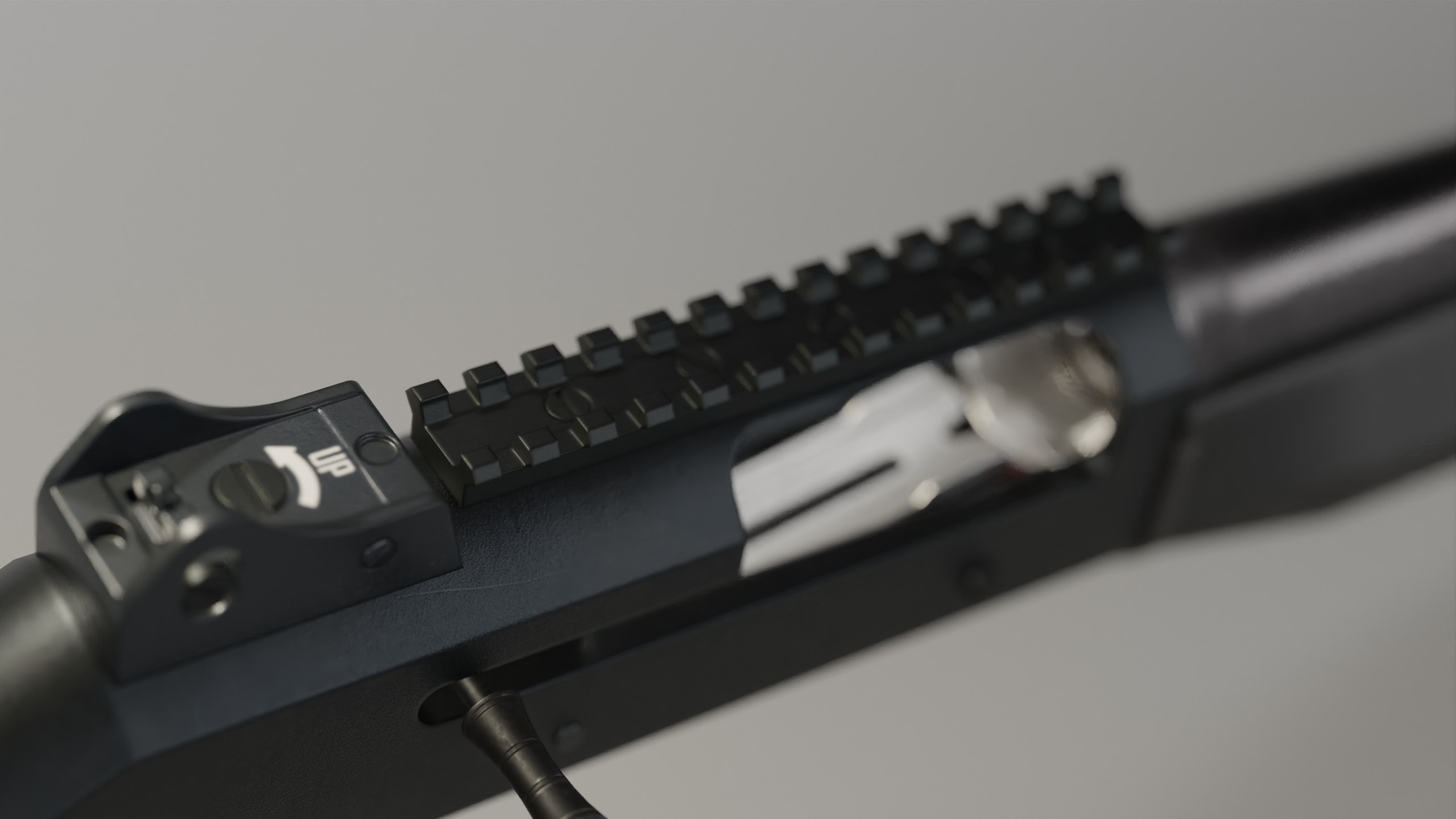 Benelli M4 Low-poly 3D model_10