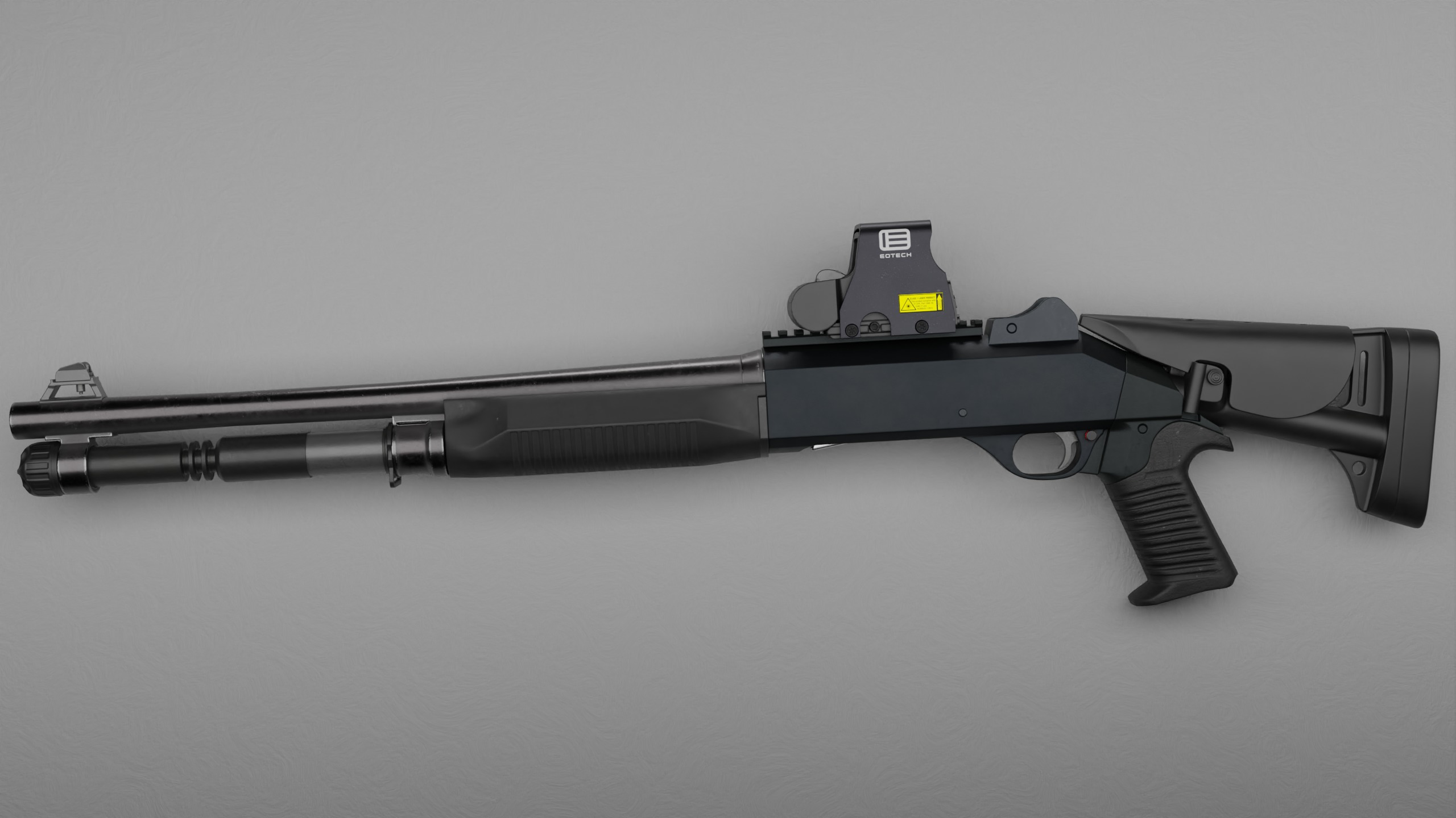 Benelli M4 Low-poly 3D model_6