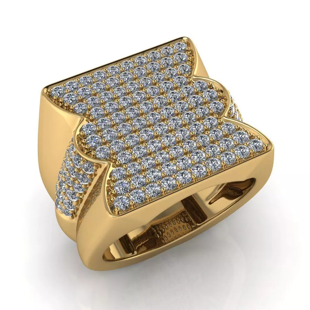 light weight gold diamond rings-C111116SKCH2026007-wt-20-25 3D print model