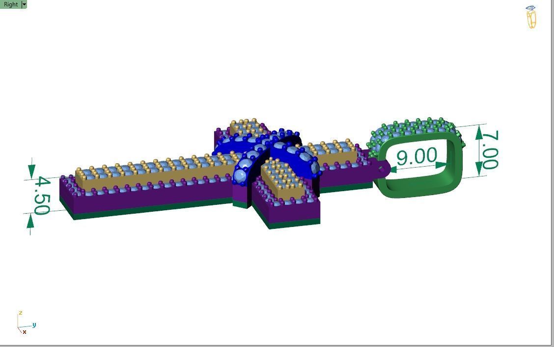 Custom Cross Diamond Pendant - Crucifixion Cross Necklace 3D print model_7