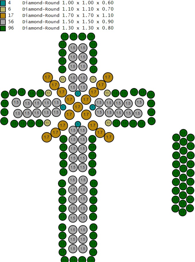 Custom Cross Diamond Pendant - Crucifixion Cross Necklace 3D print model_16