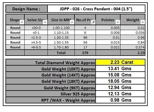 Custom Cross Diamond Pendant - Crucifixion Cross Necklace 3D print model_17