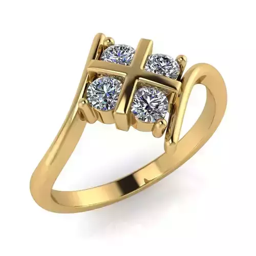 light weight gold diamond rings-C111116SKCH2026010-wt-0-5 3D print model