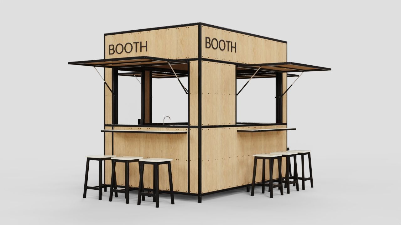 Booth Design 3D model_5