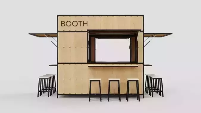 Booth Design 3D model