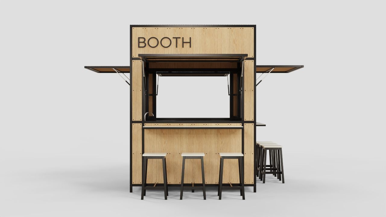 Booth Design 3D model_4