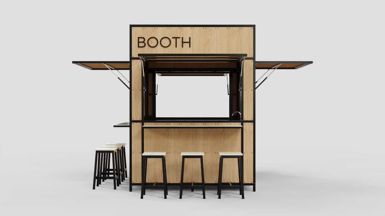 Booth Design 3D model_2
