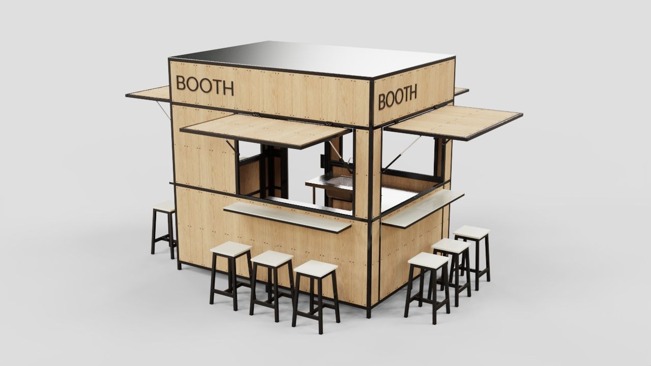 Booth Design 3D model_6