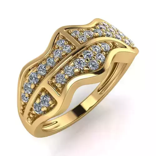 light  weight gold diamond rings-C111116SKCH2026022-wt-0-5 3D print model