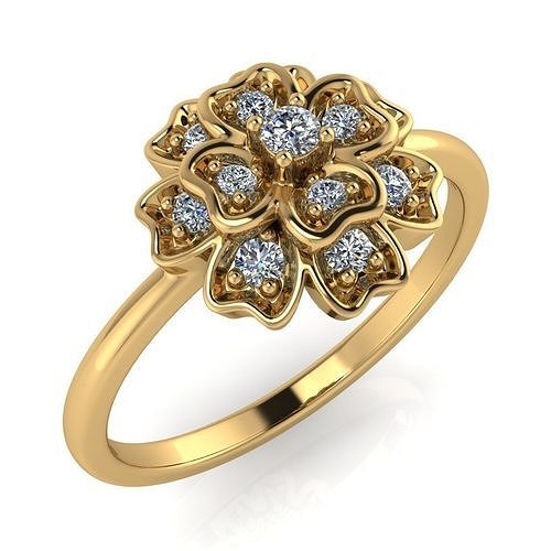 light weight gold diamond rings-C111116SKCH2026025-wt-0-5 3D print model