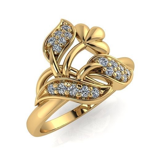 light weight gold diamond rings-C111116SKCH2026028-wt-0-5 3D print model