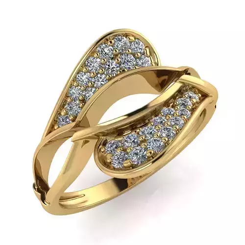 light weight gold diamond rings-C111116SKCH2026030-wt-0-5 3D print model