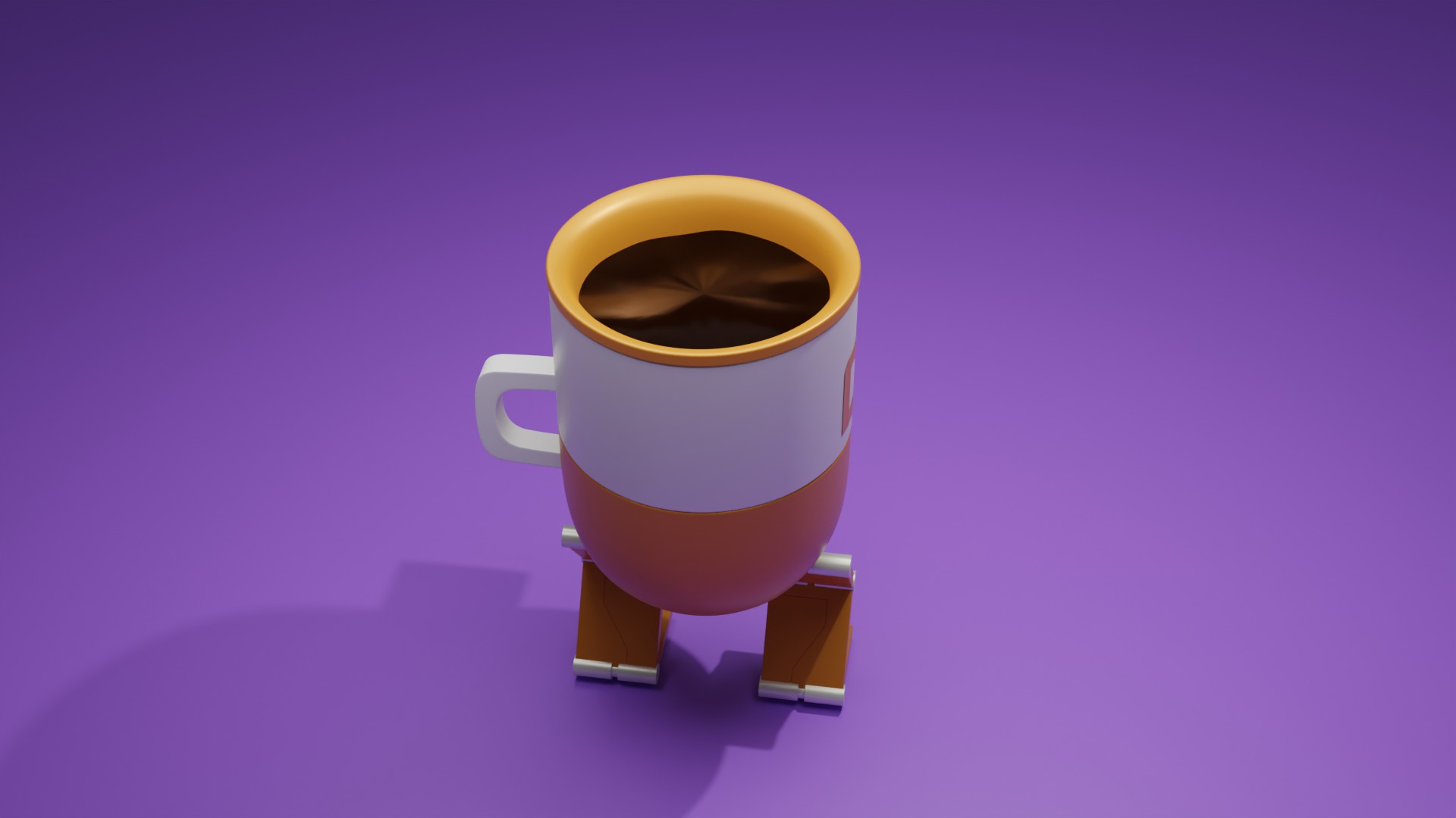 Robot glass 3d model Low-poly 3D model_7