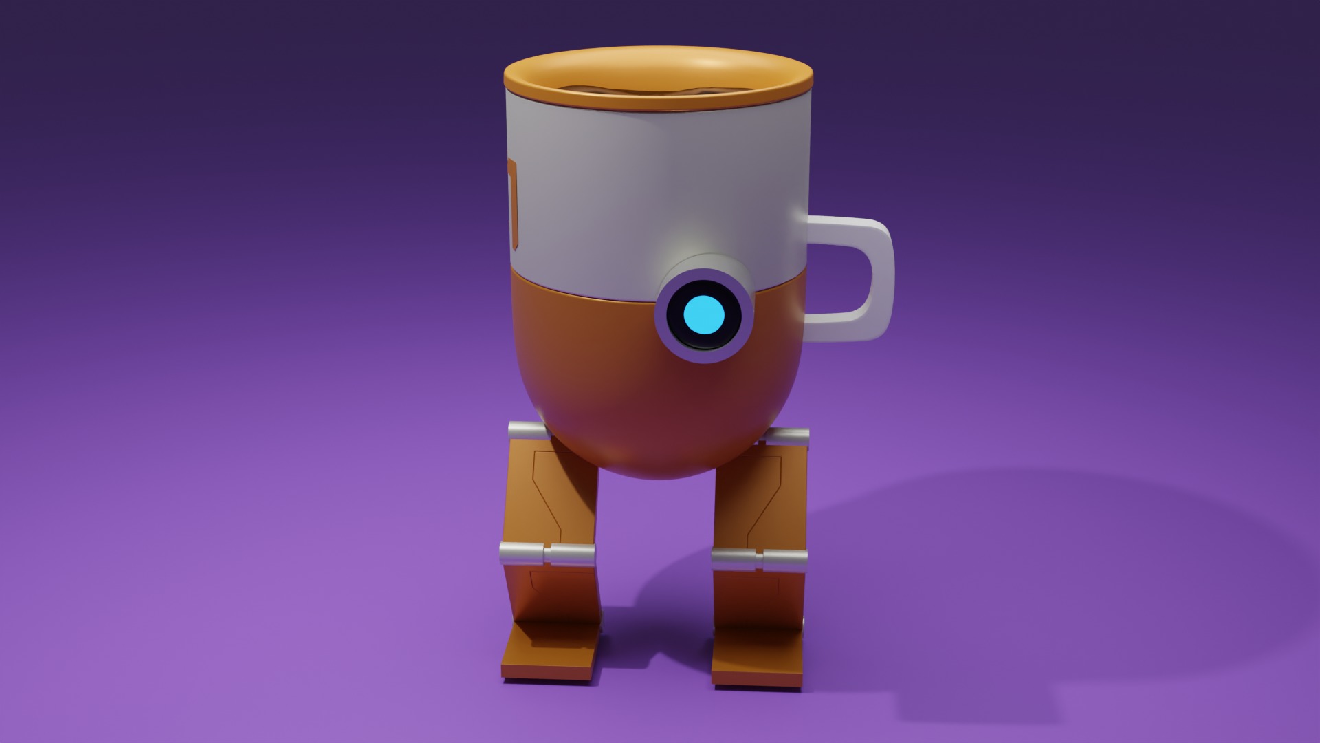 Robot glass 3d model Low-poly 3D model_6